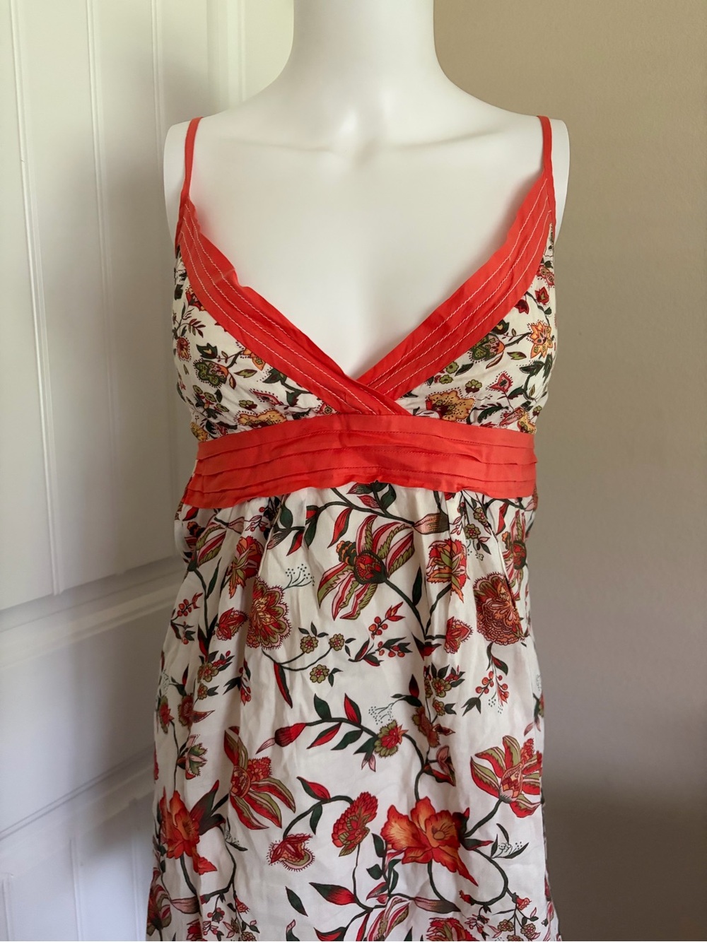 Vintage Y2K Charlotte Russe Cream Floral Fall Autumn Mini Dress